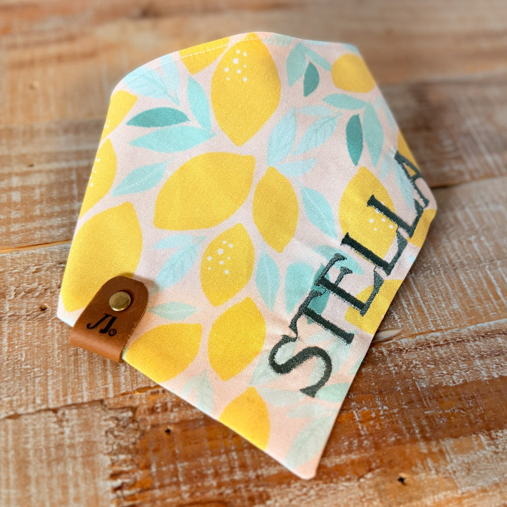 Bitter Sweet Lemons Personalized Pet Bandana