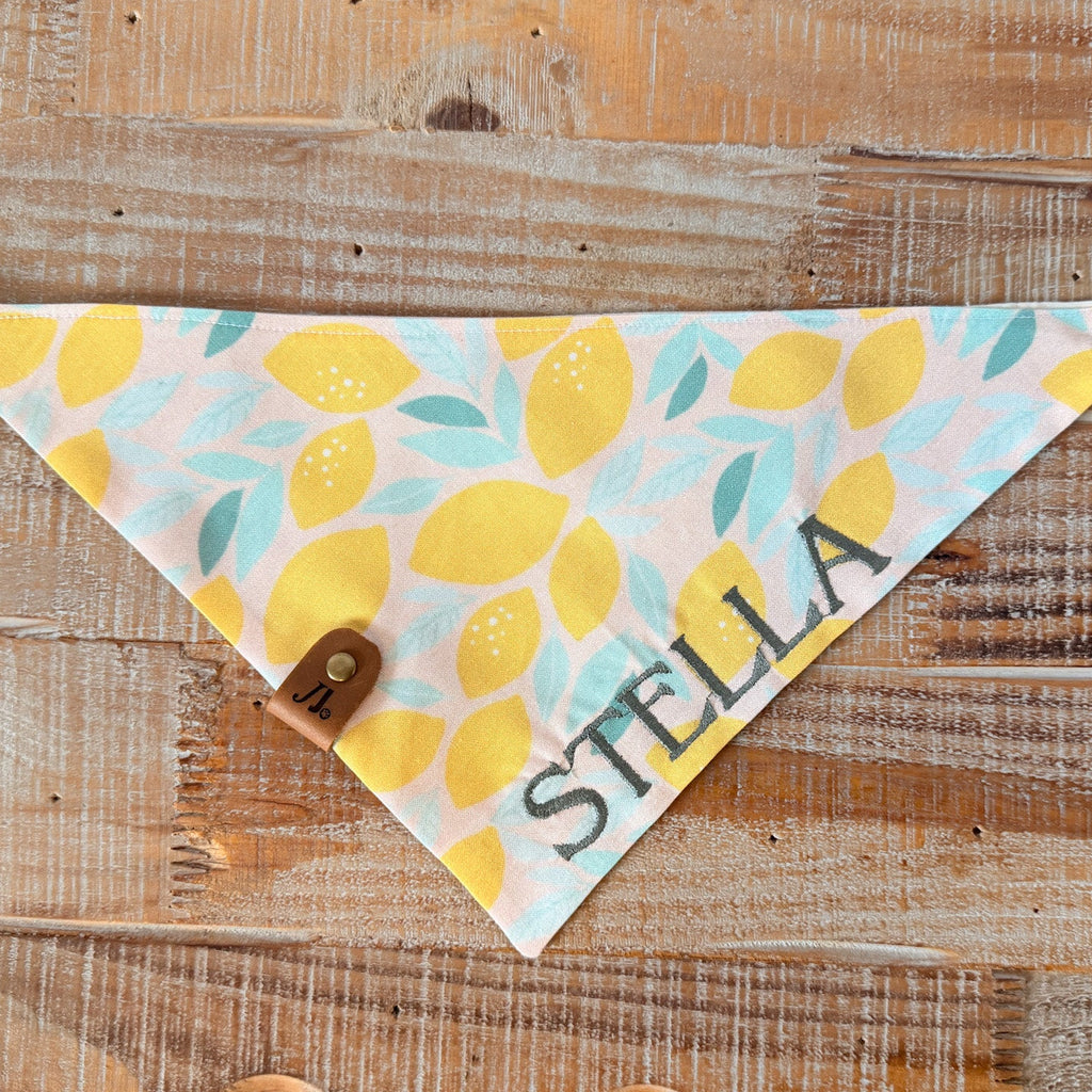 Bitter Sweet Lemons Personalized Pet Bandana