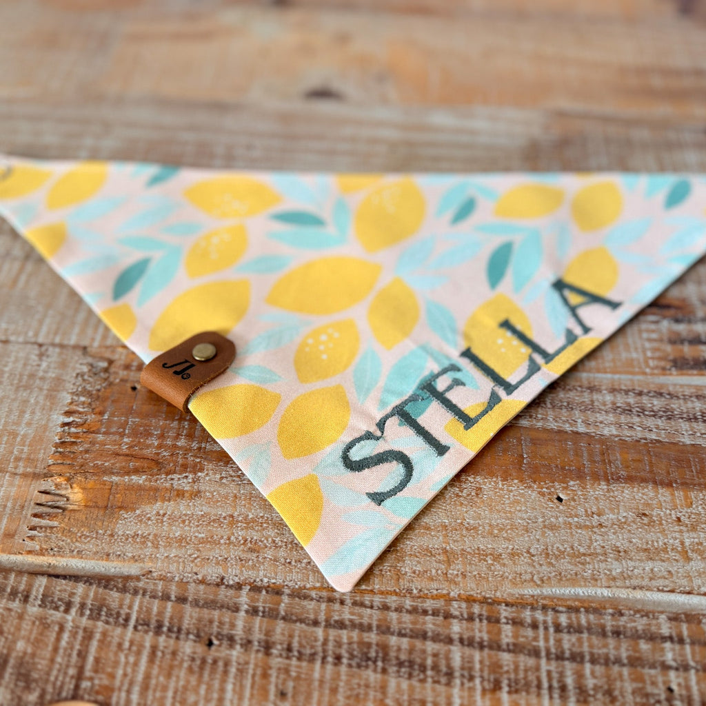 Bitter Sweet Lemons Personalized Pet Bandana