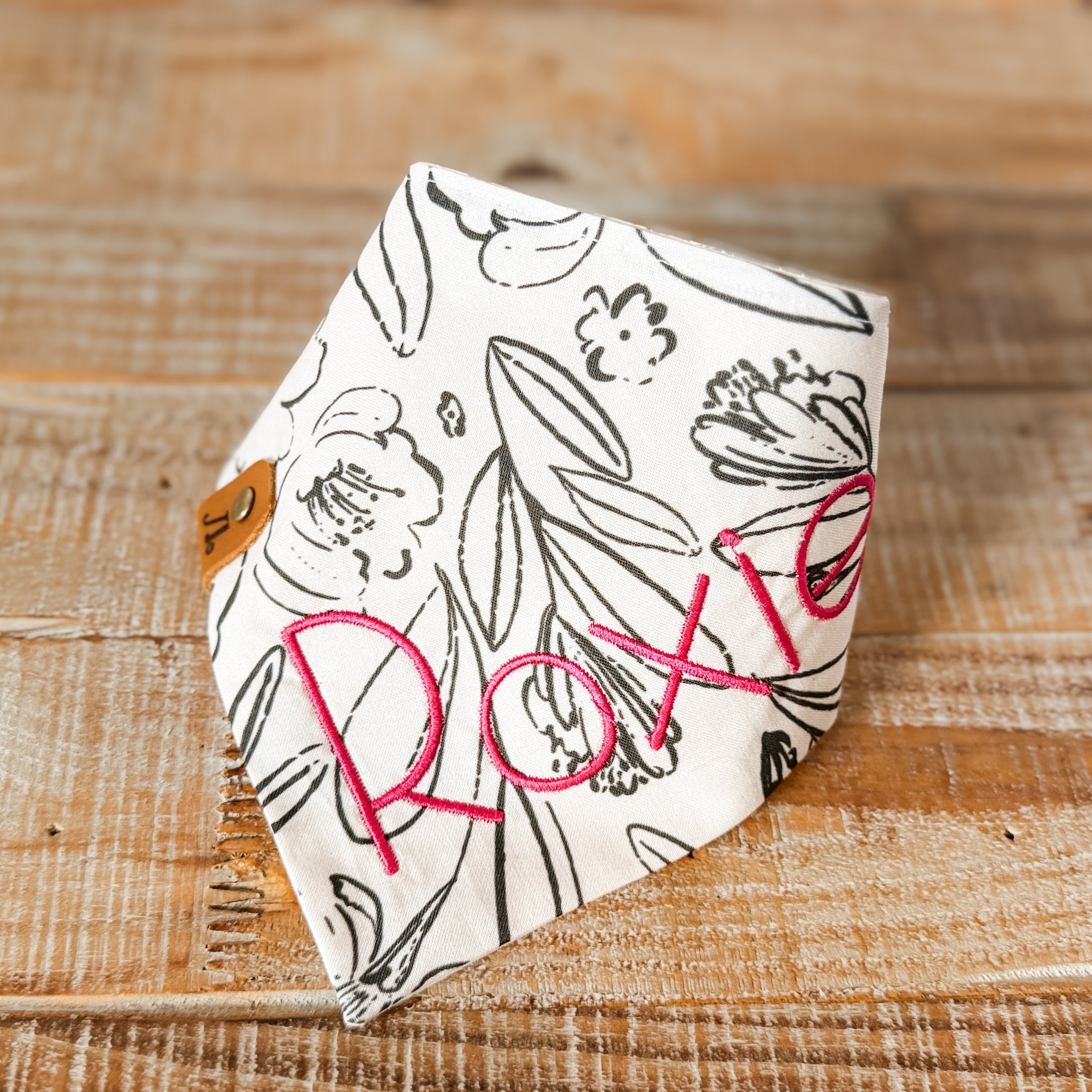 Bloom Peonies Personalized Pet Bandana