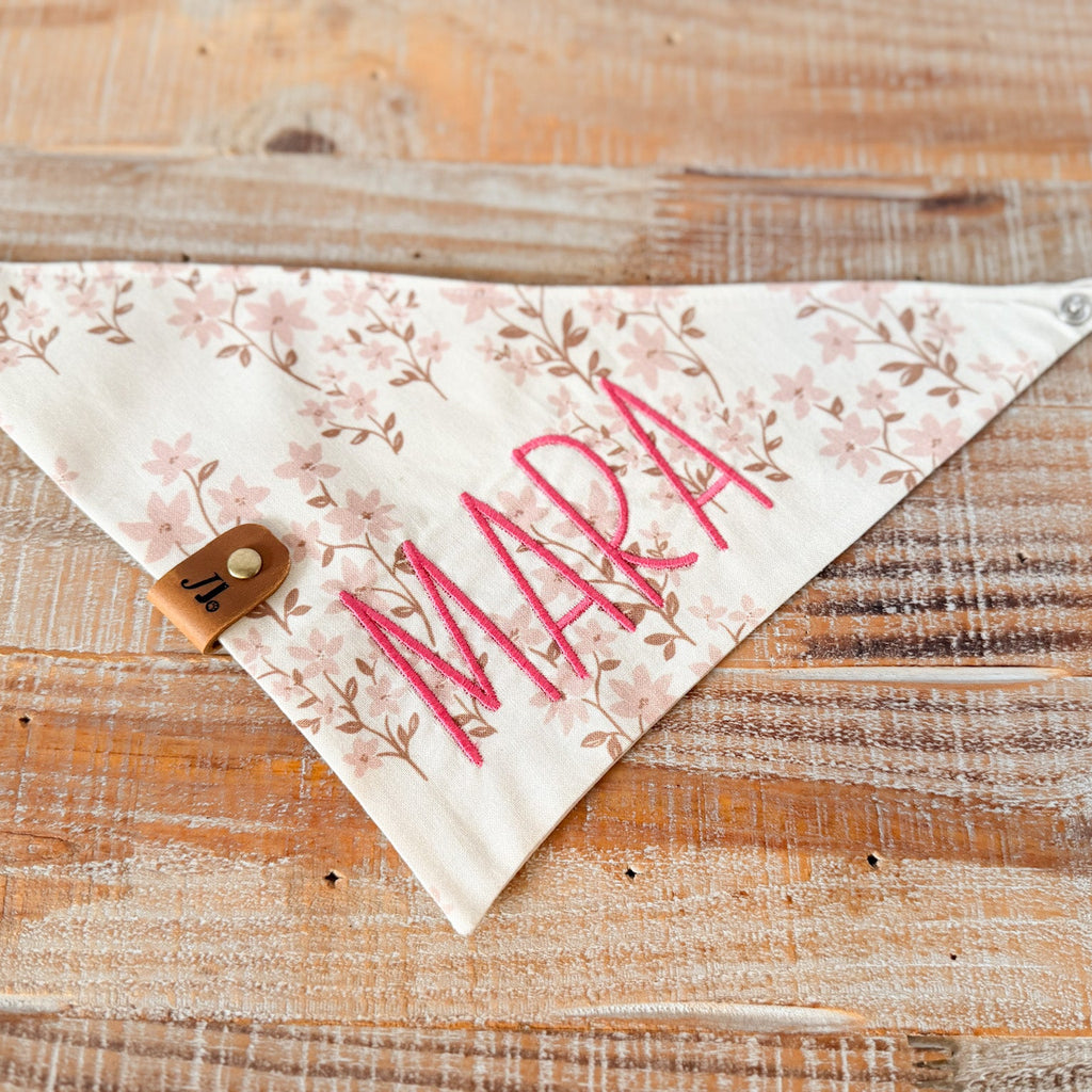 Boho Ivy in Cream Personalized Pet Bandana