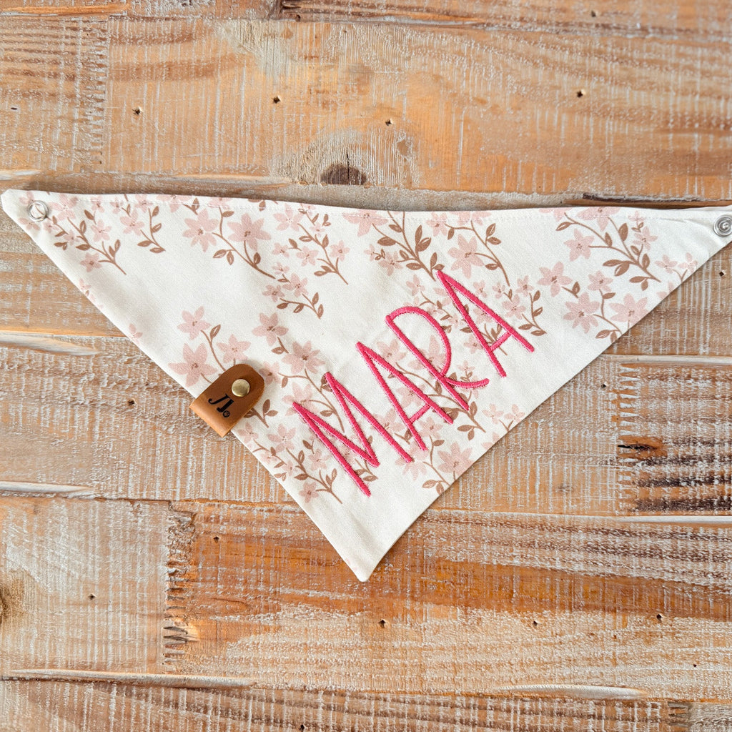 Boho Ivy in Cream Personalized Pet Bandana