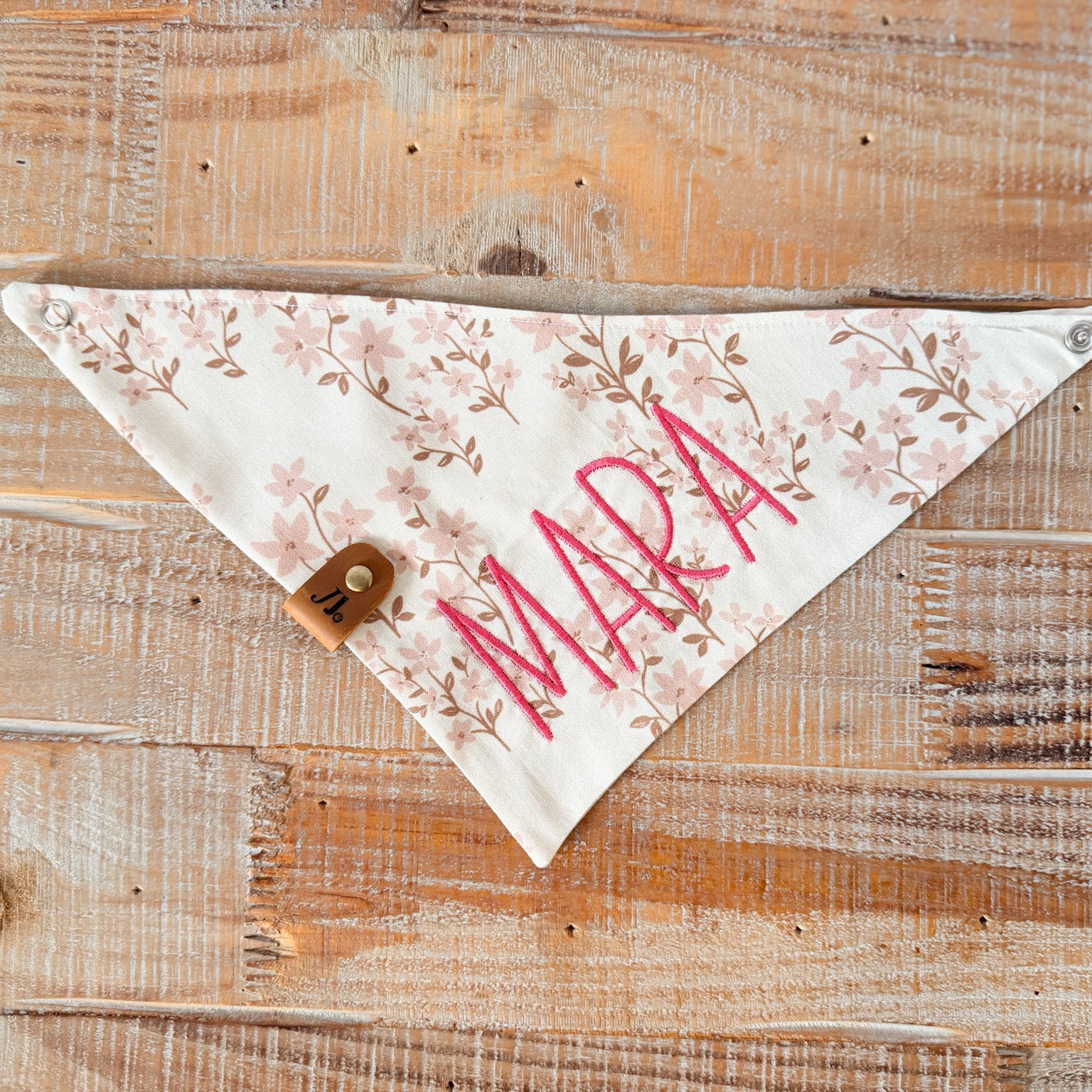 Boho Ivy in Cream Personalized Pet Bandana