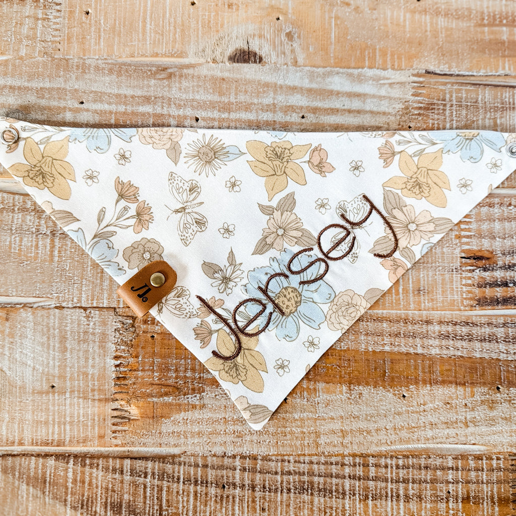 Daffodil Blues Personalized Pet Bandana