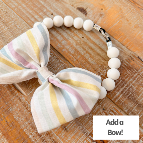 Pastel Stripes Dog Bow tie, Collar Slide