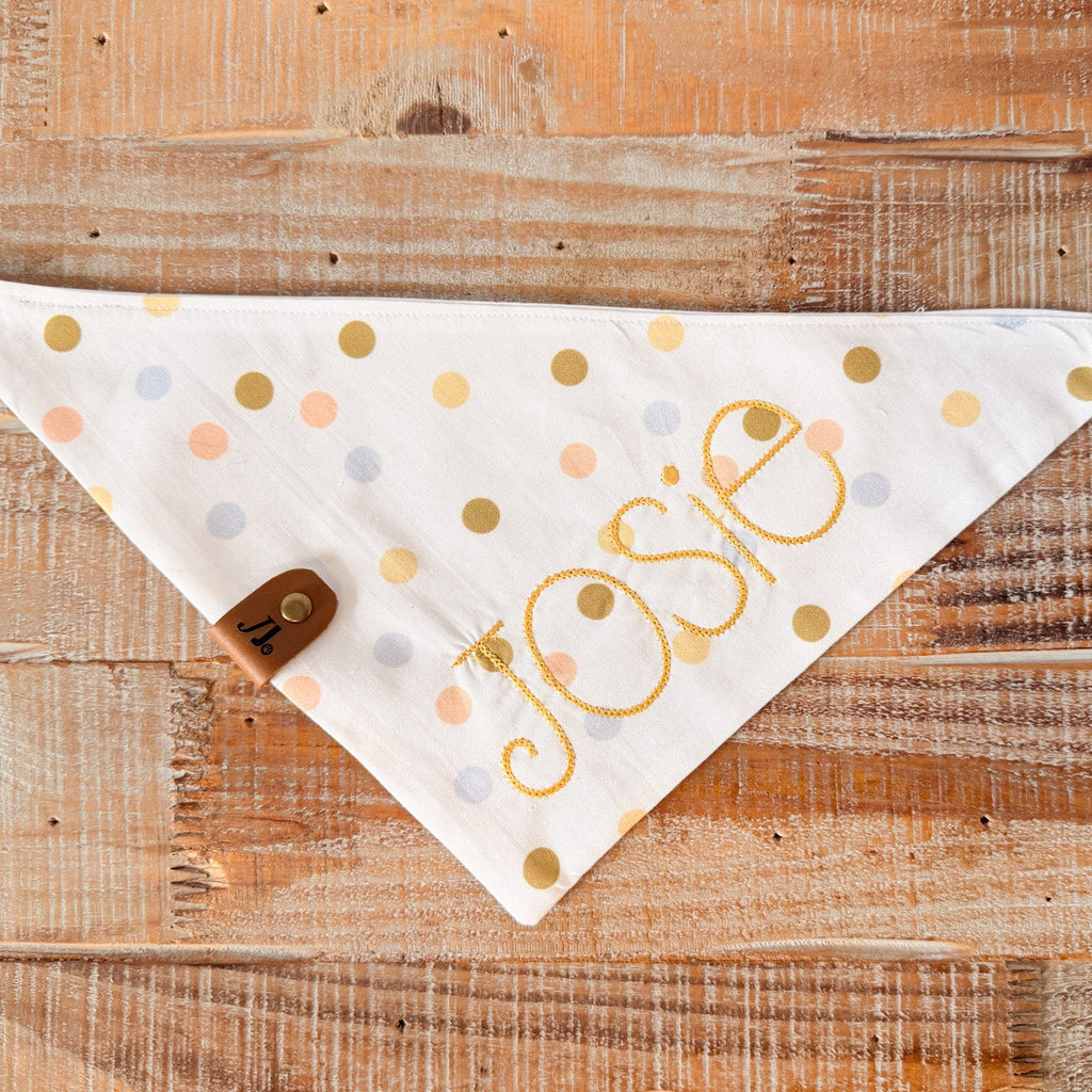 Fresh Spring Polkadots Personalized Pet Bandana