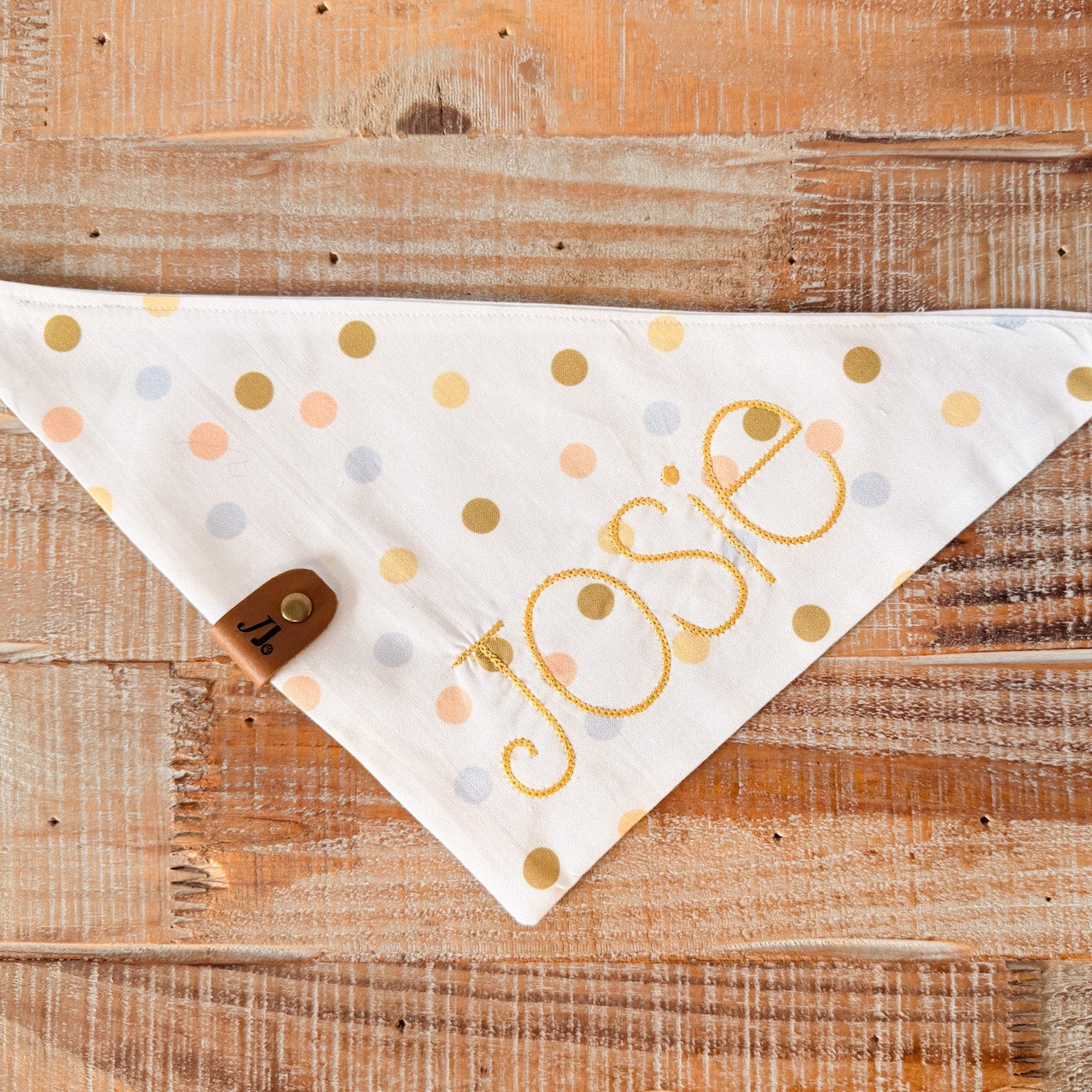 Fresh Spring Polkadots Personalized Pet Bandana