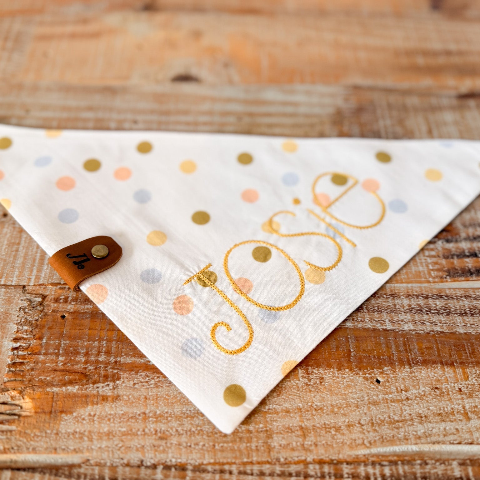 Fresh Spring Polkadots Personalized Pet Bandana