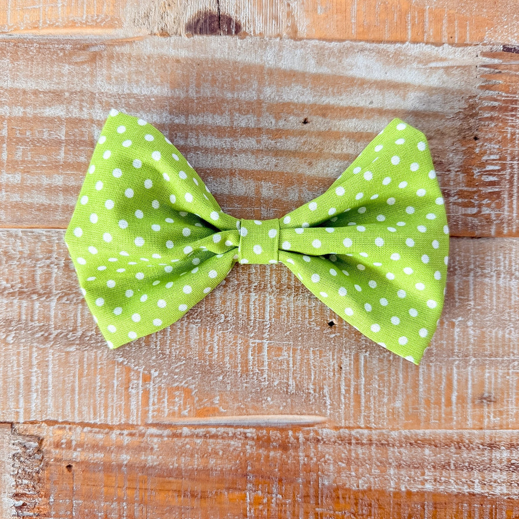 Polka Dot Dog Bows set of 4, Collar Slide