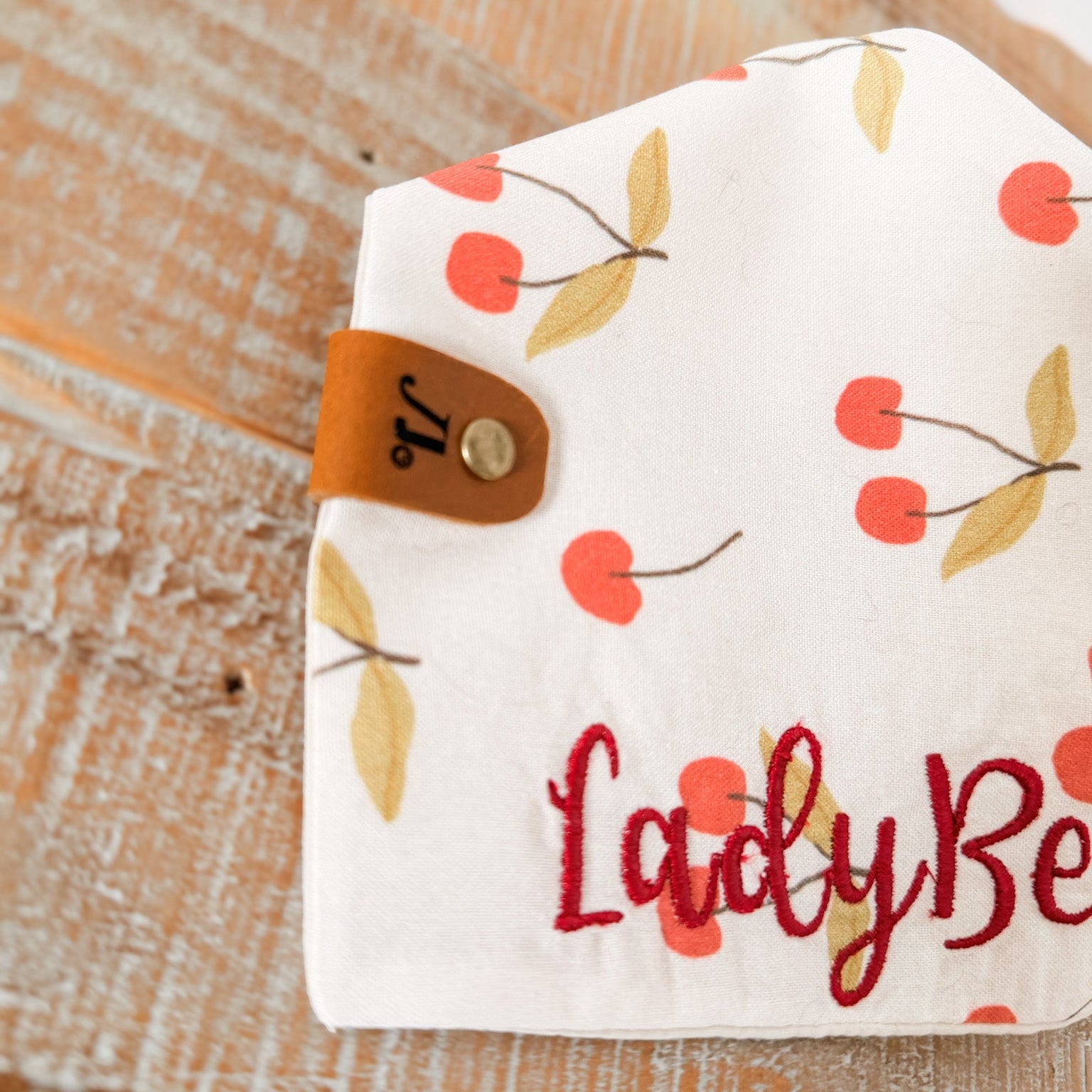 Cherries n Cream Personalized Pet Bandana