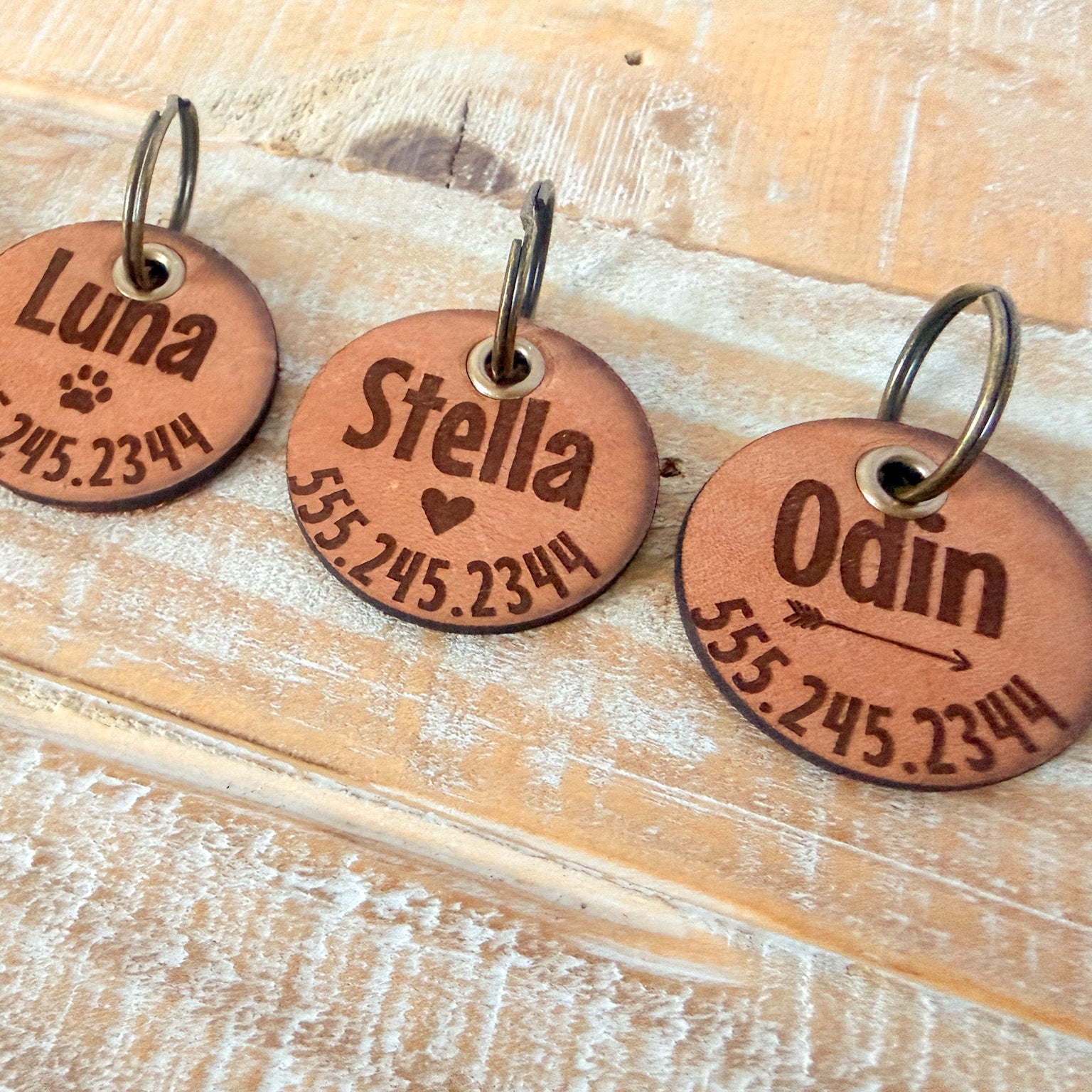 Silent Leather ID Tag