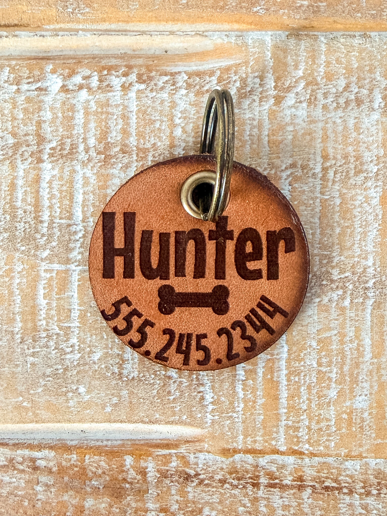 Silent Leather ID Tag