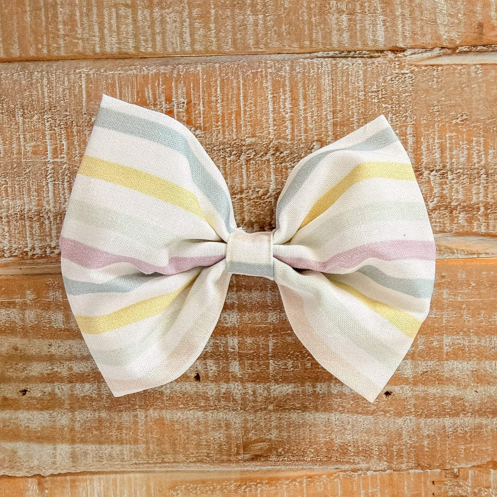 Spring Pastels Dog Bows set of 3, Collar Slide