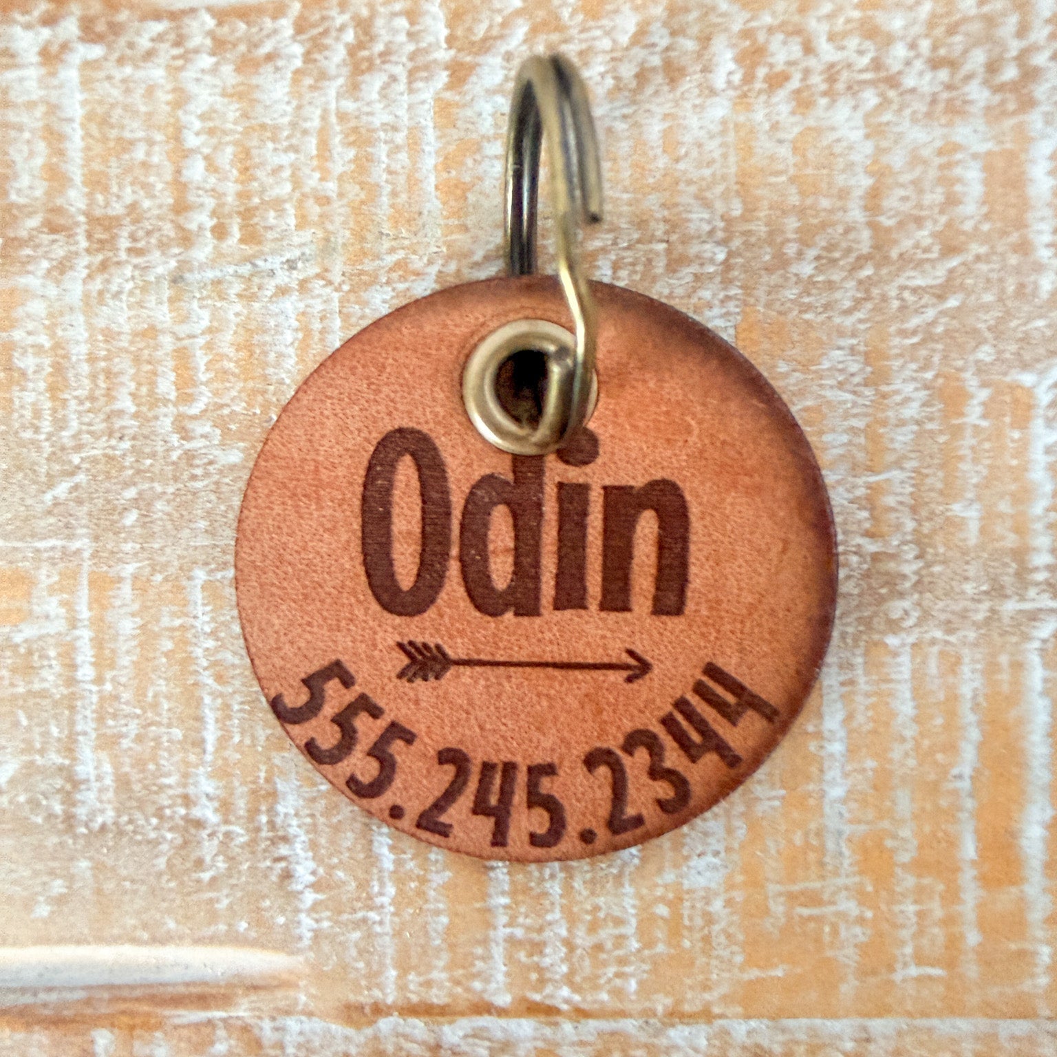 Silent Leather ID Tag