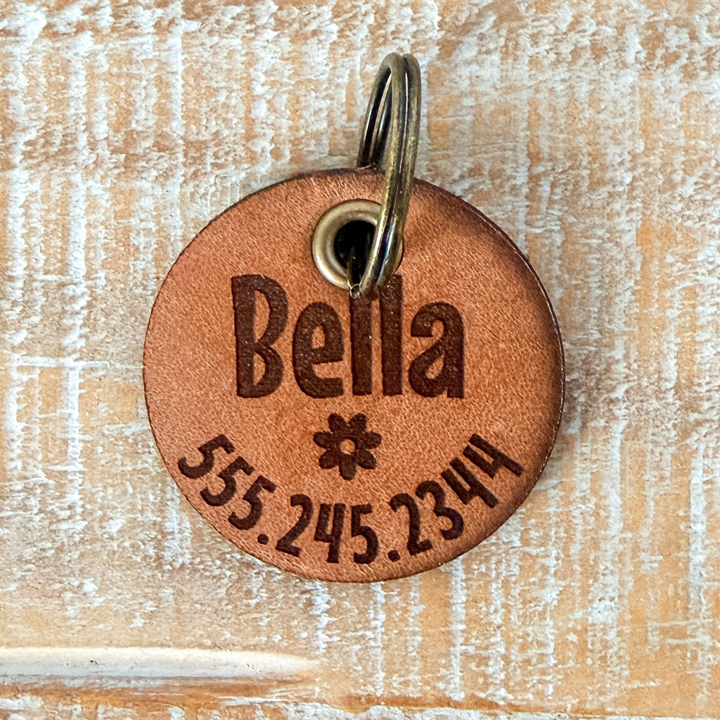Silent Leather ID Tag