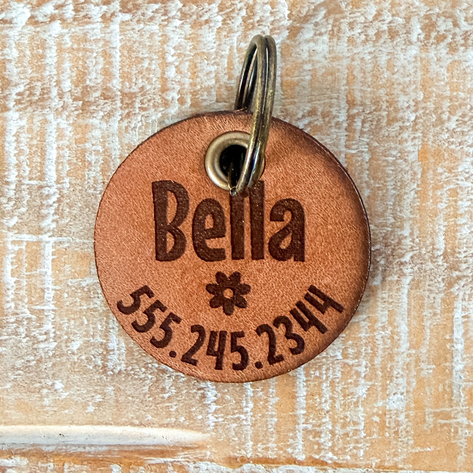 Silent Leather ID Tag