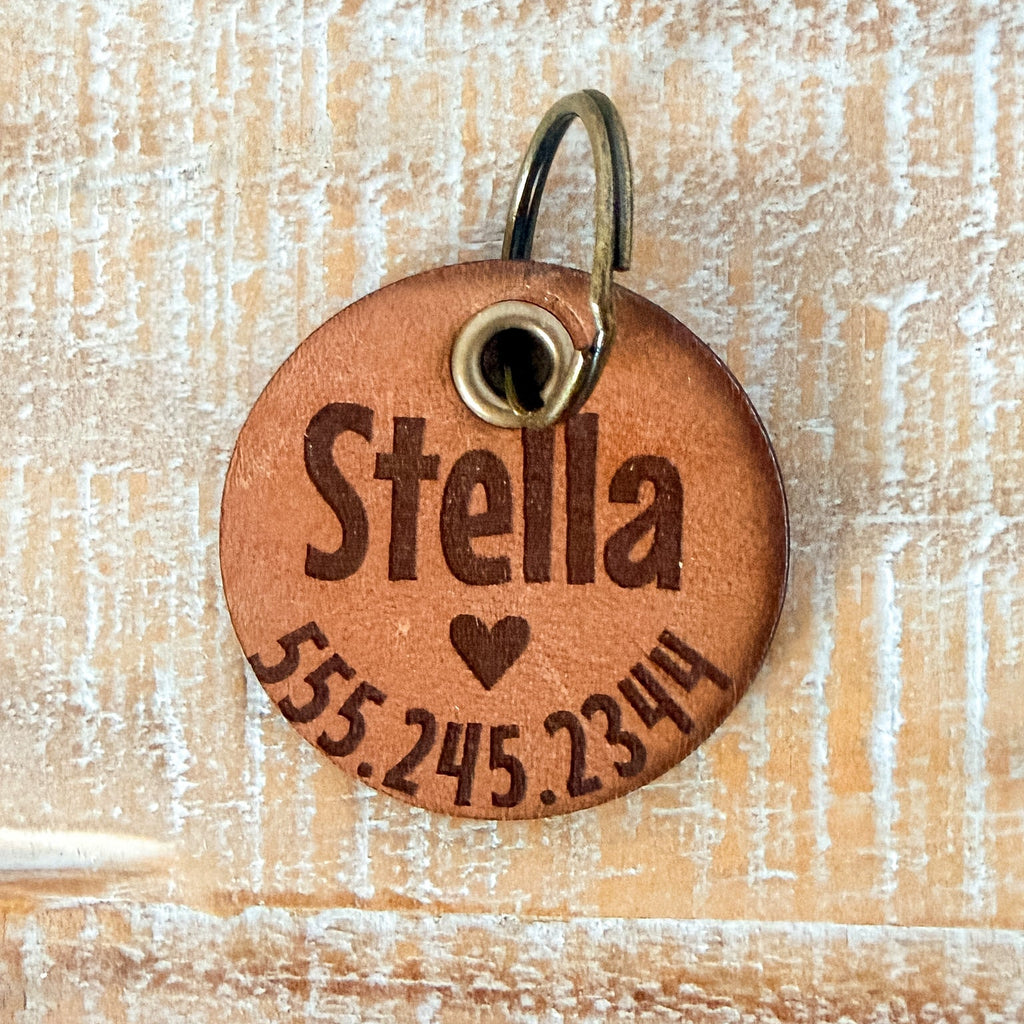 Silent Leather ID Tag