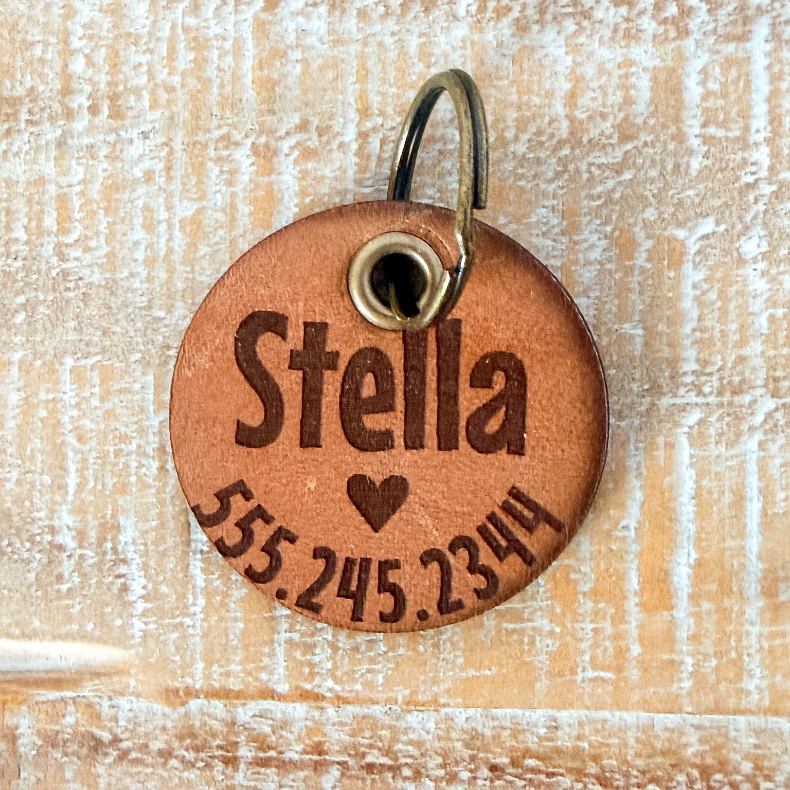 Silent Leather ID Tag