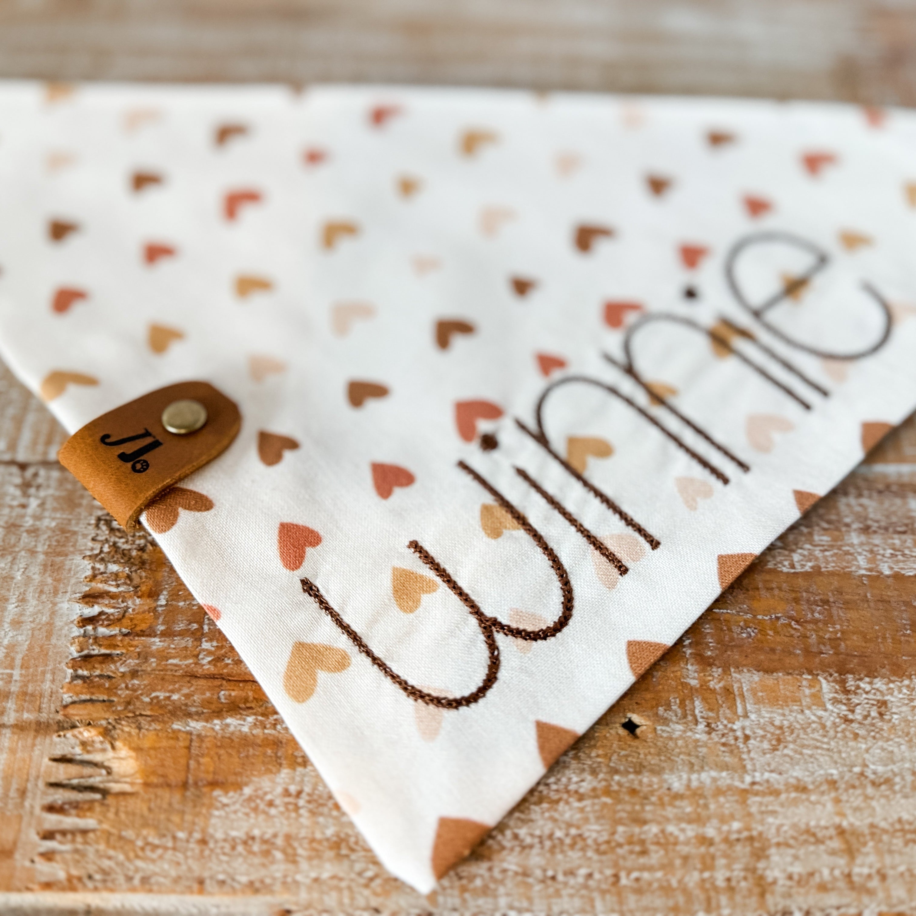 Ombre Hearts Personalized Pet Bandana