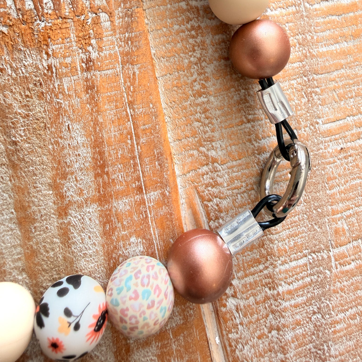 Paw Print Bead Necklace with ID Tag