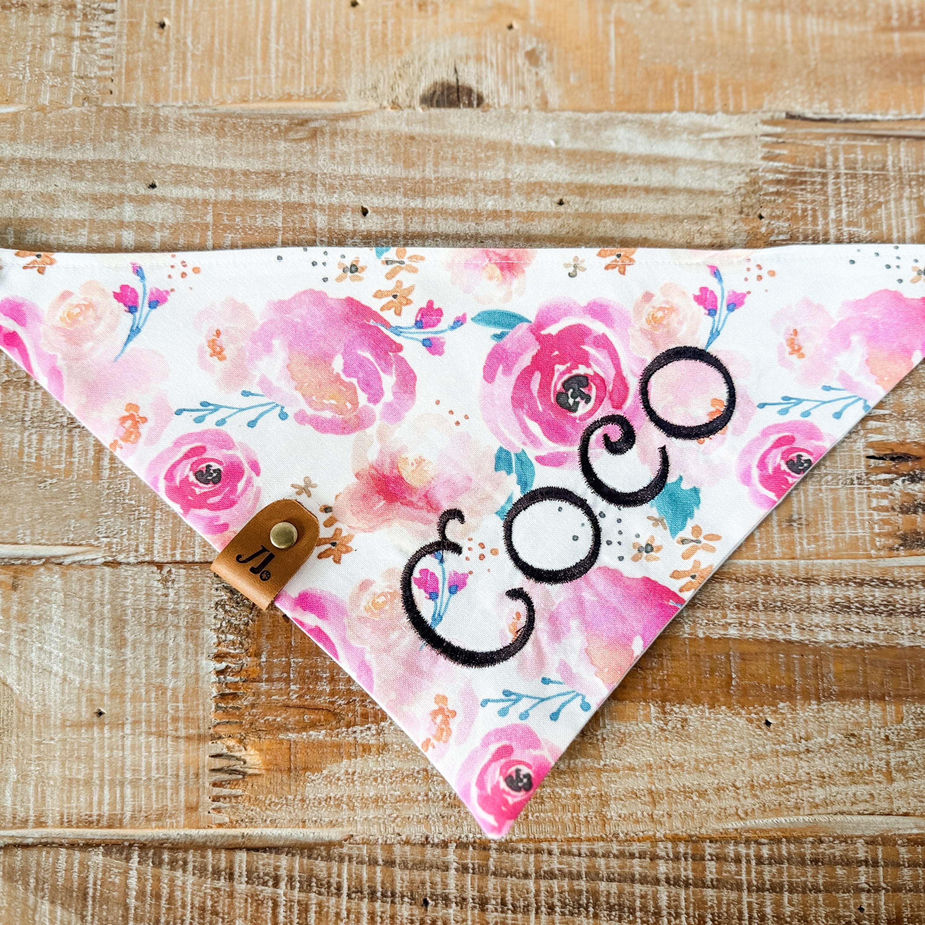 Punchy Florals Personalized Pet Bandana