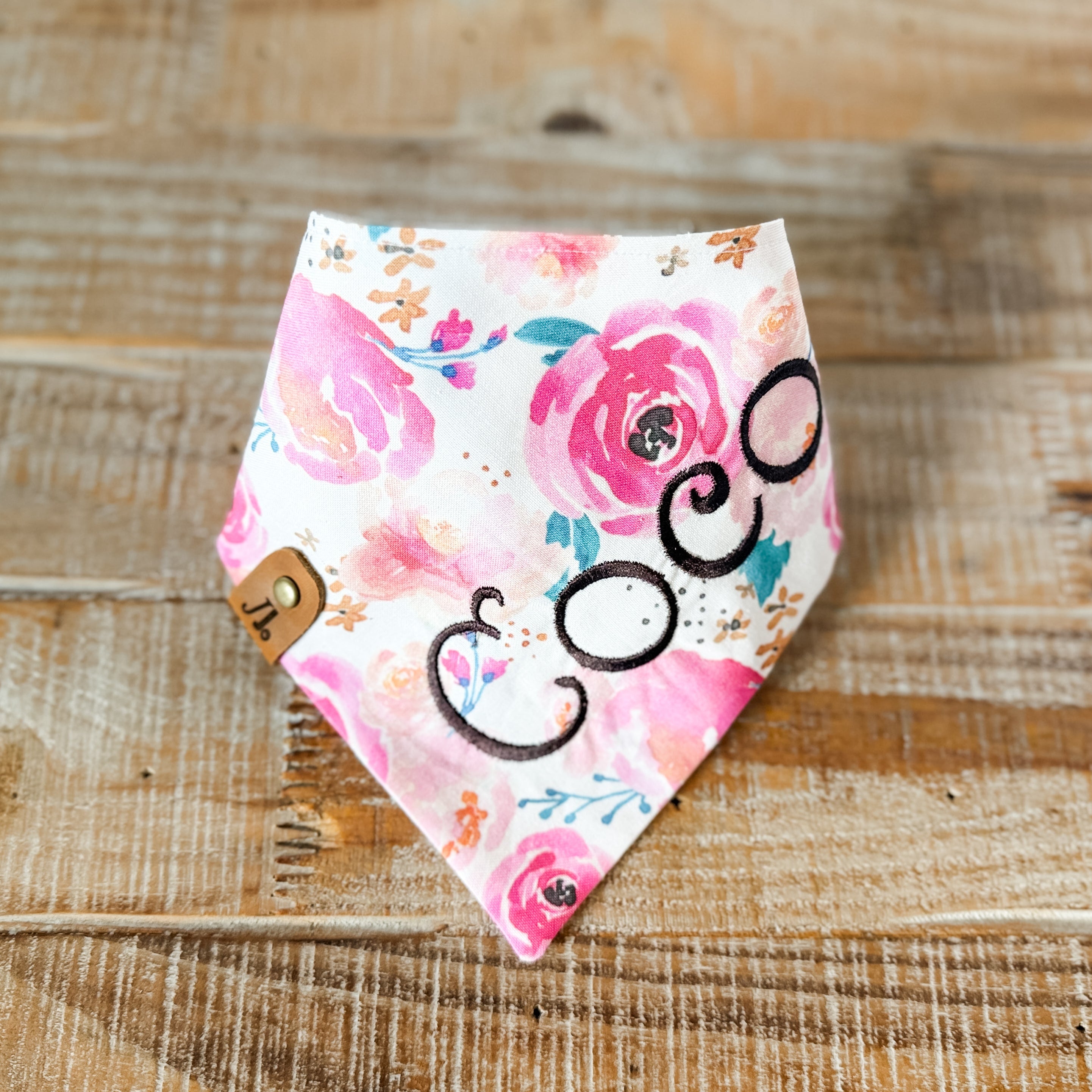 Punchy Florals Personalized Pet Bandana