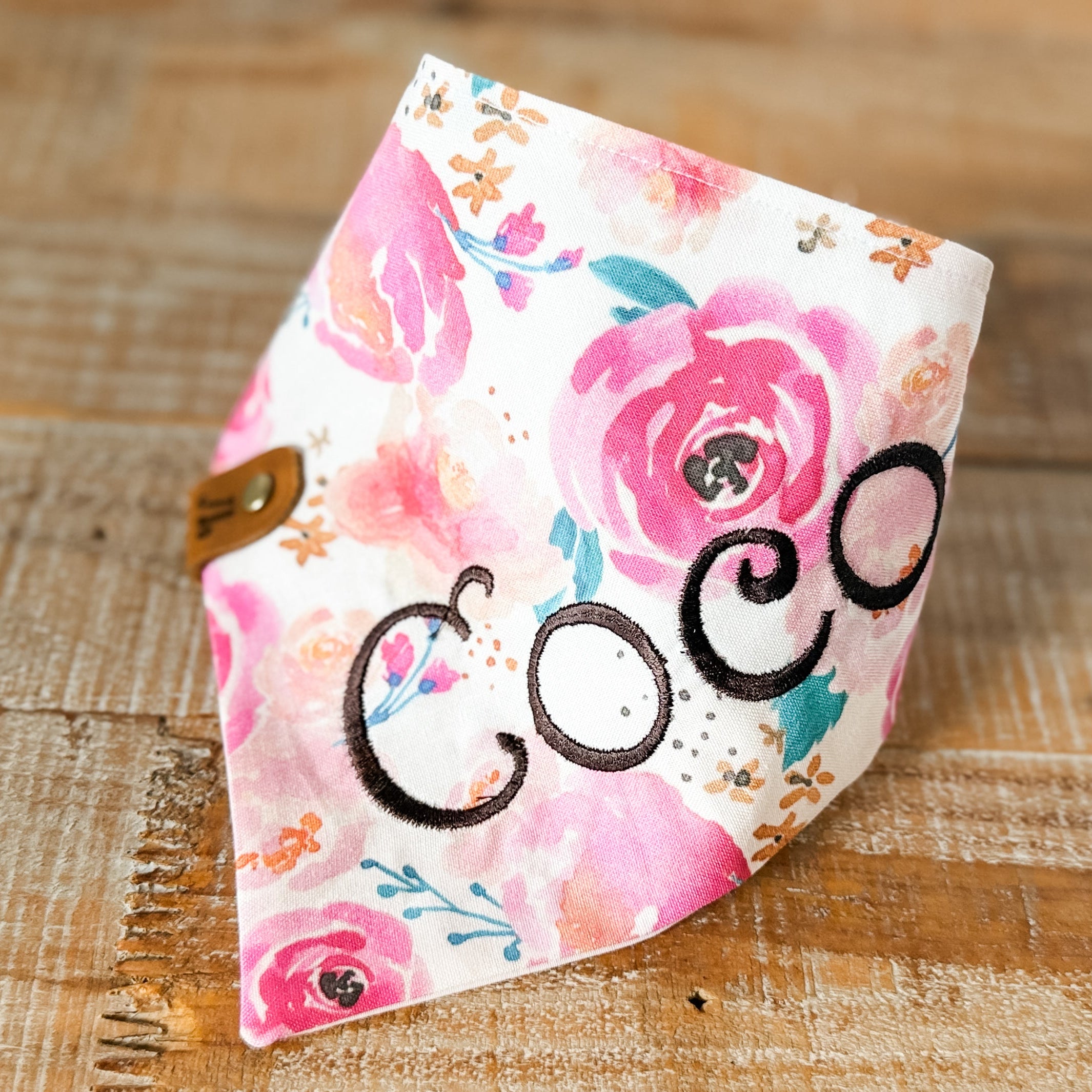 Punchy Florals Personalized Pet Bandana