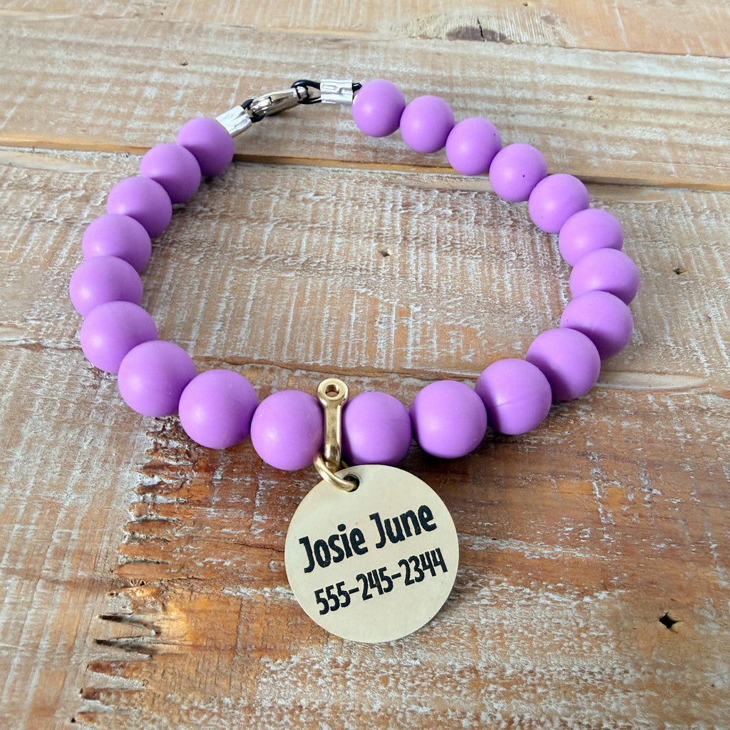 Purple Dog Bead Necklace