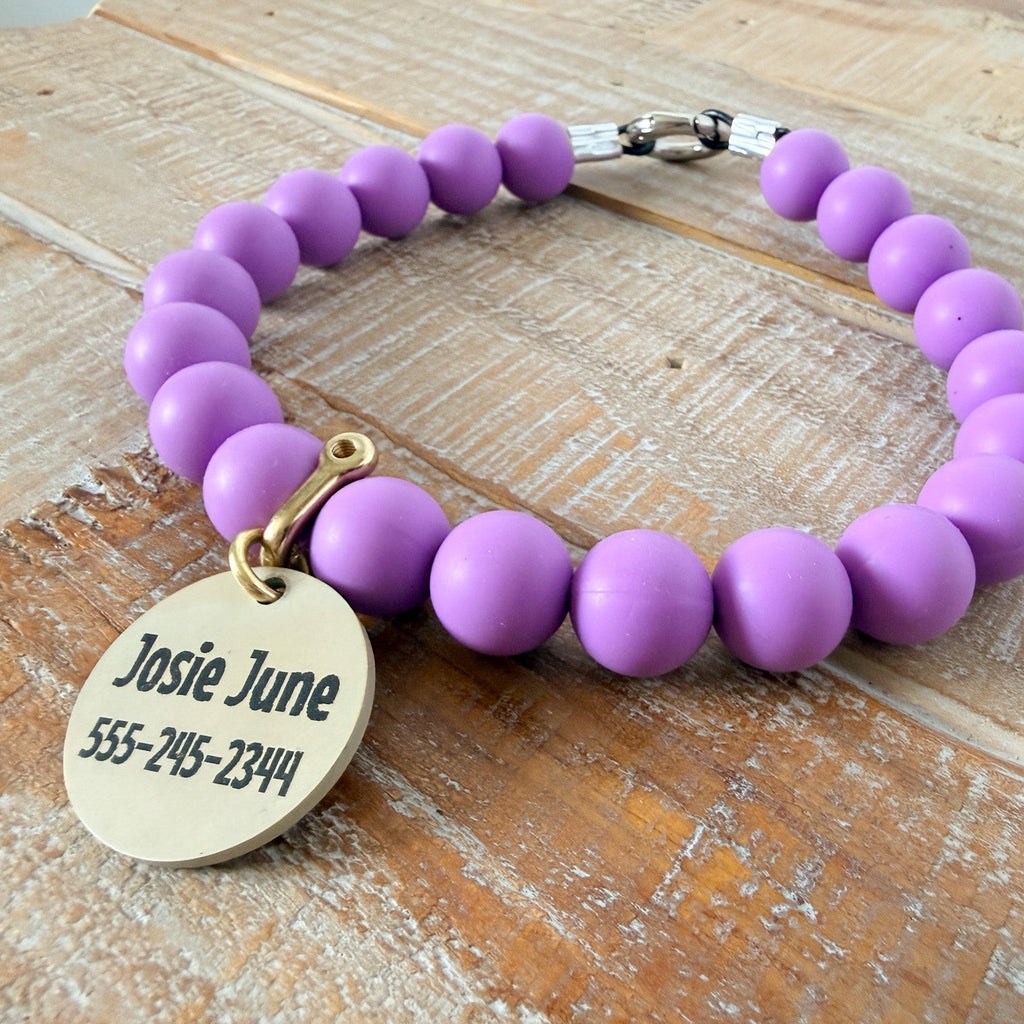 Purple Dog Bead Necklace