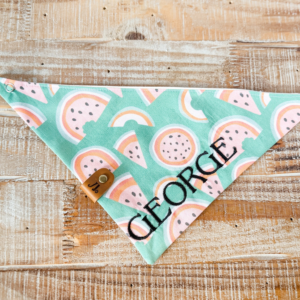 Rainbow Melon Personalized Pet Bandana