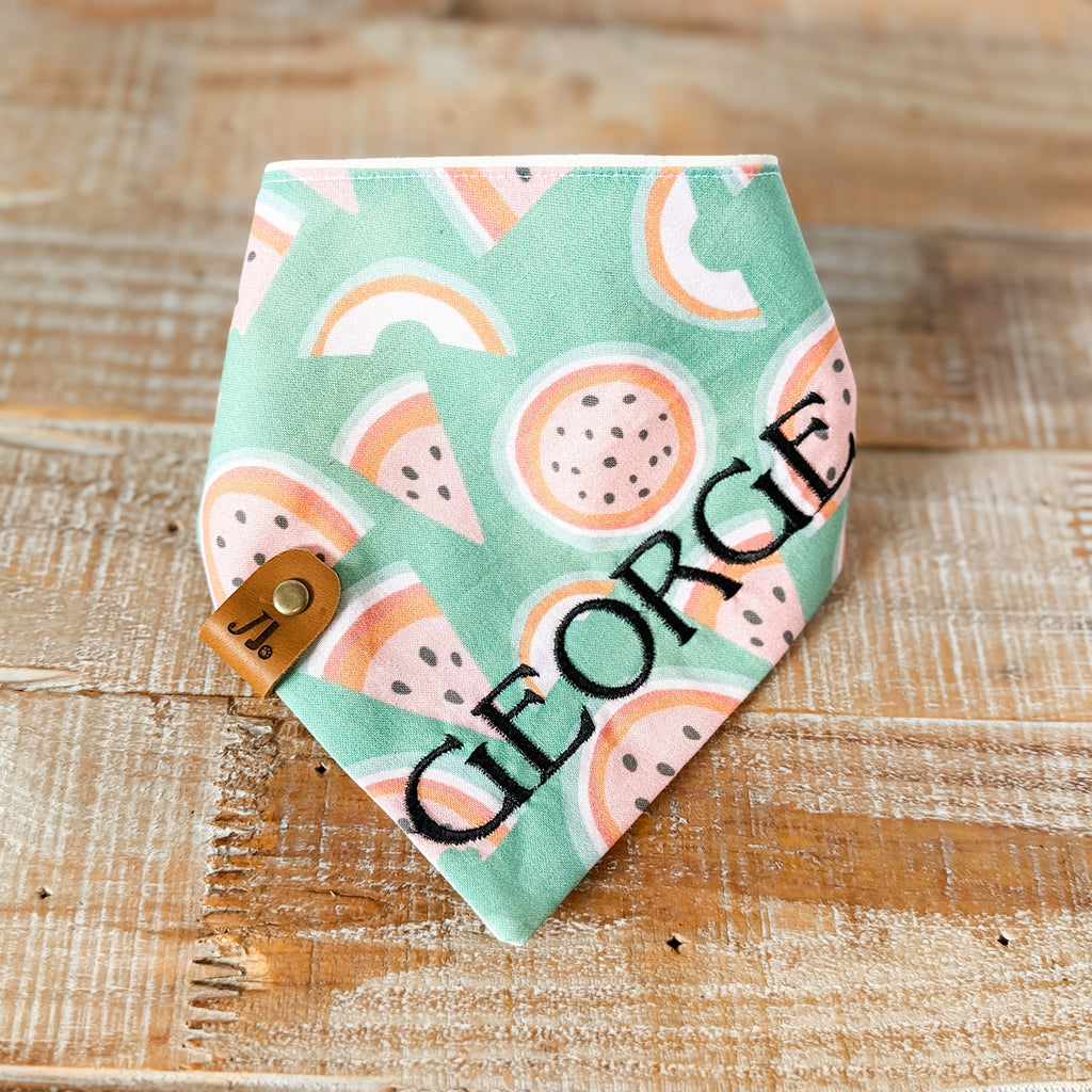 Rainbow Melon Personalized Pet Bandana