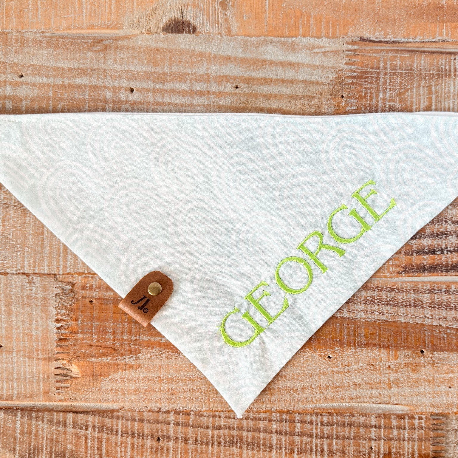 Rainbows in Teal Personalized Pet Bandana