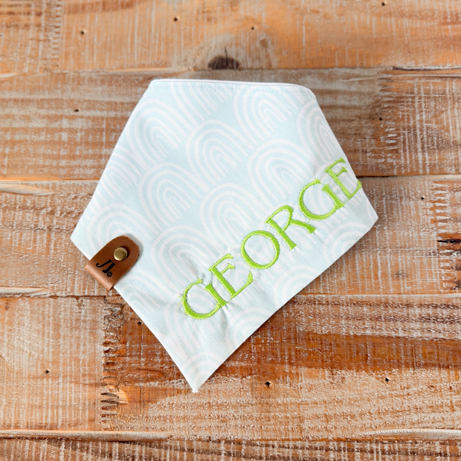 Rainbows in Teal Personalized Pet Bandana