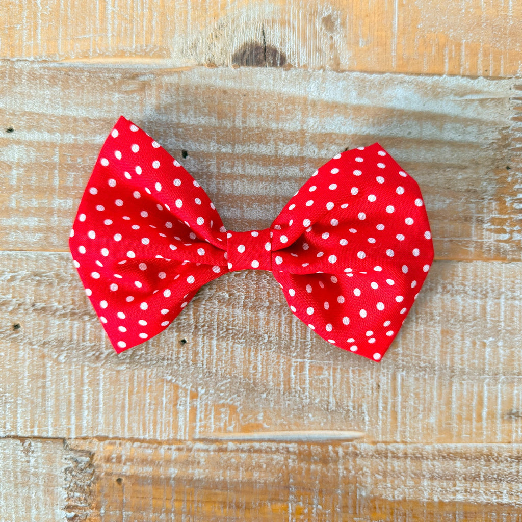 Polka Dot Dog Bows set of 4, Collar Slide