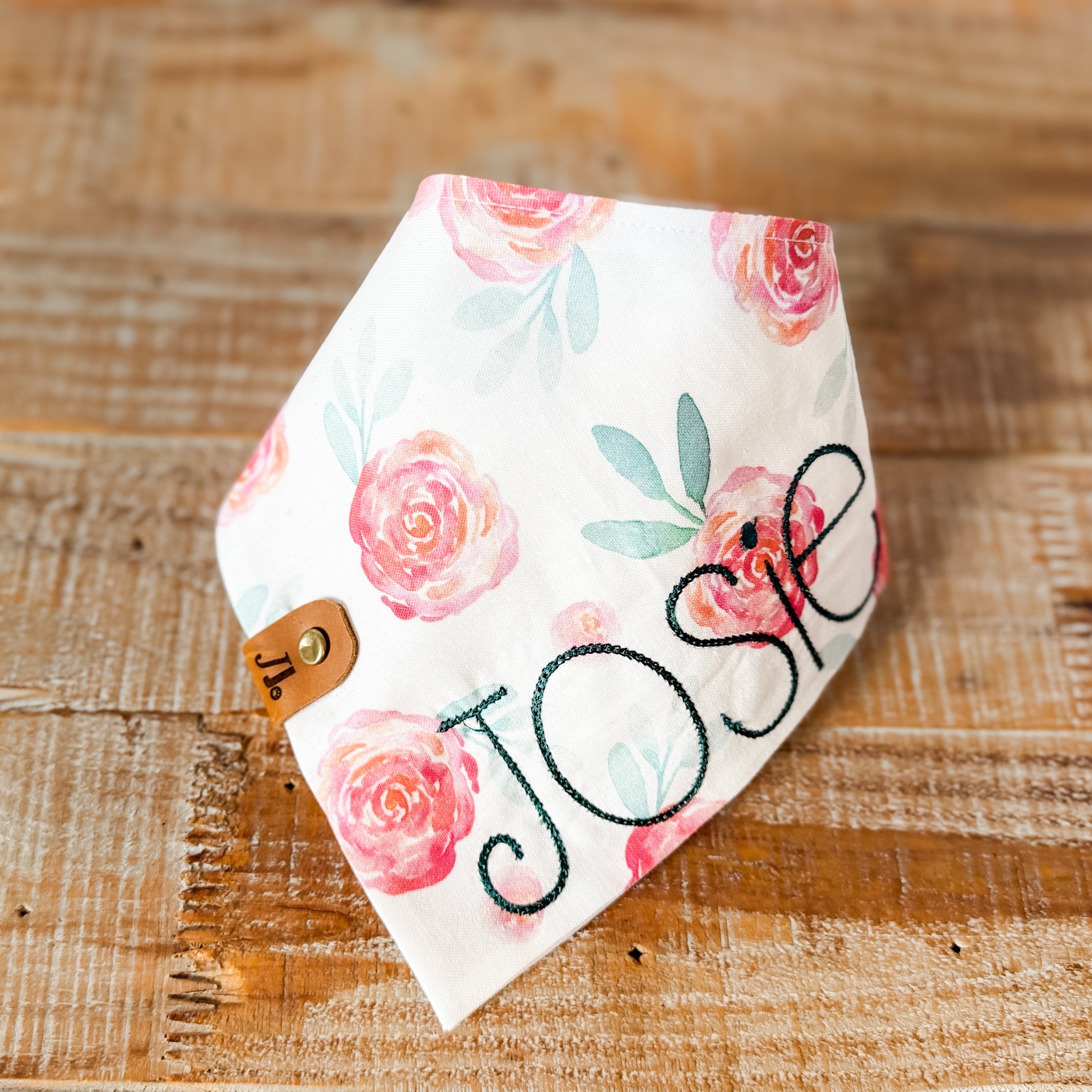 Rose Bush Personalized Pet Bandana