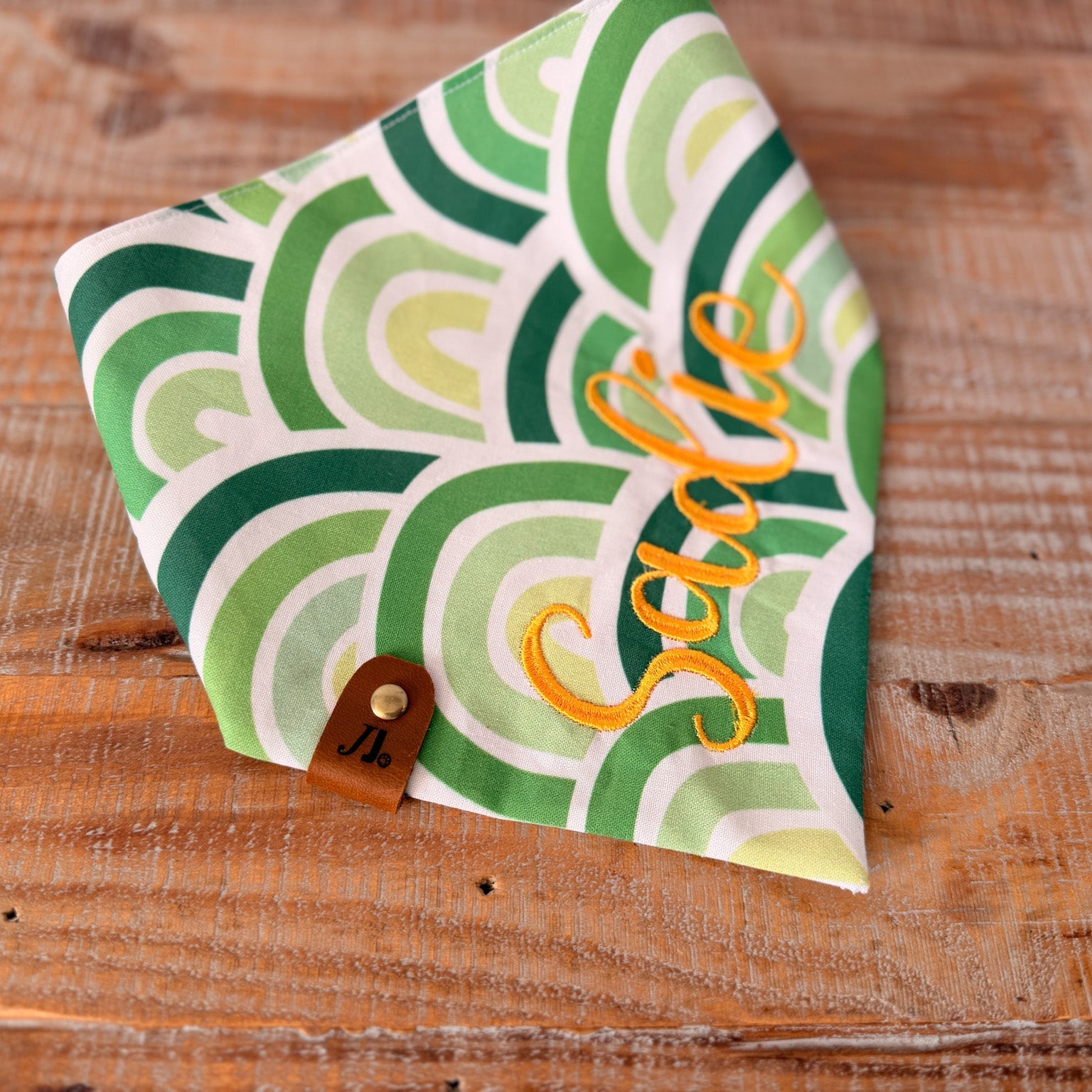 St Patricks Stacked Rainbows Personalized Pet Bandana