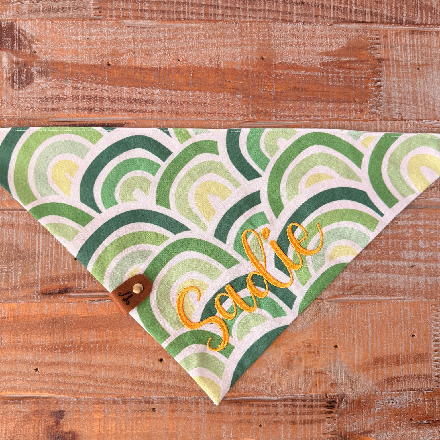 St Patricks Stacked Rainbows Personalized Pet Bandana
