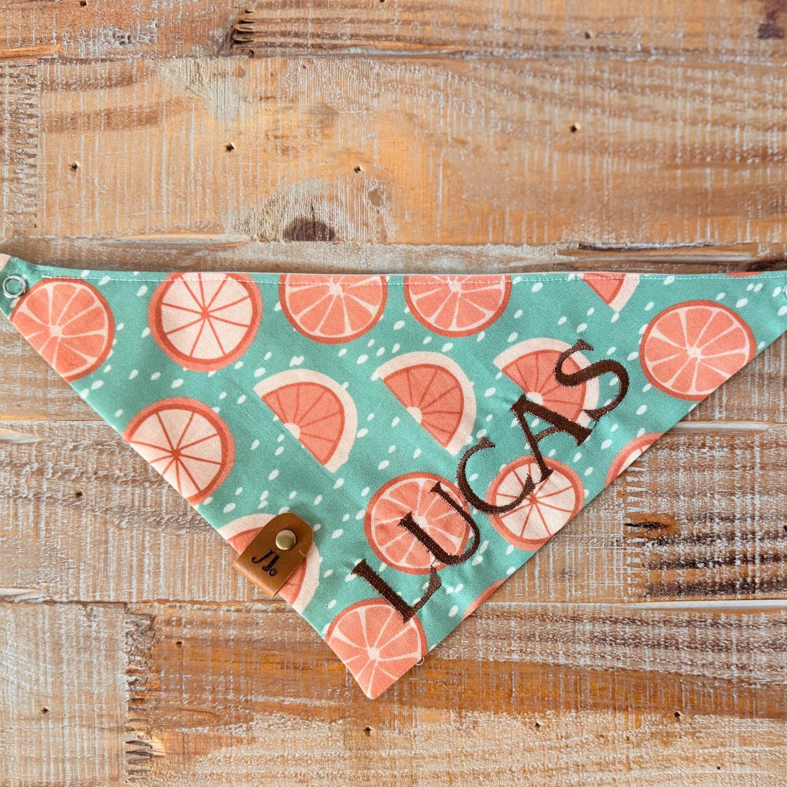Tangerine Seed Personalized Pet Bandana