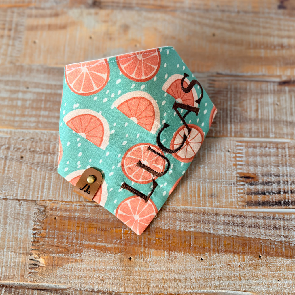 Tangerine Seed Personalized Pet Bandana