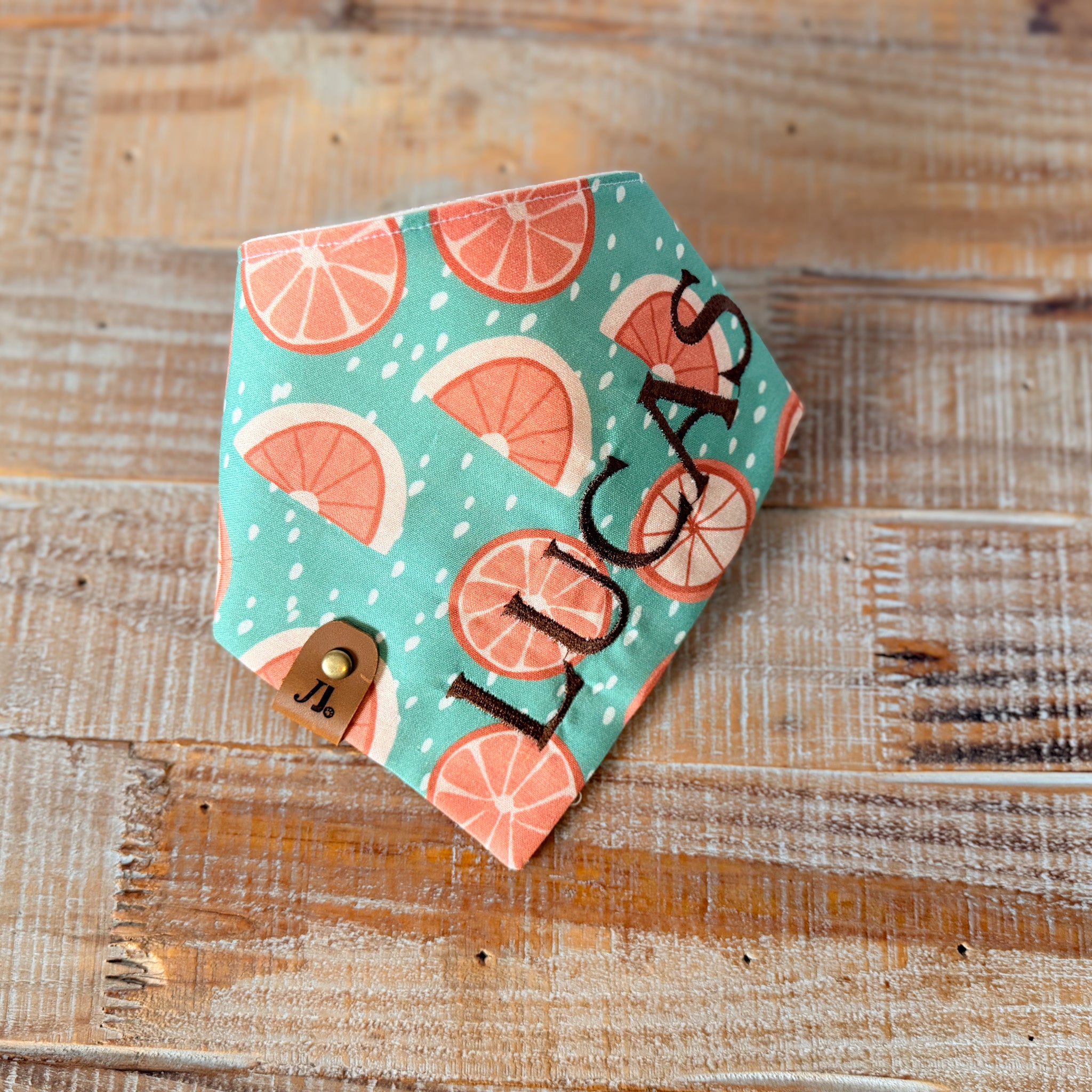 Tangerine Seed Personalized Pet Bandana