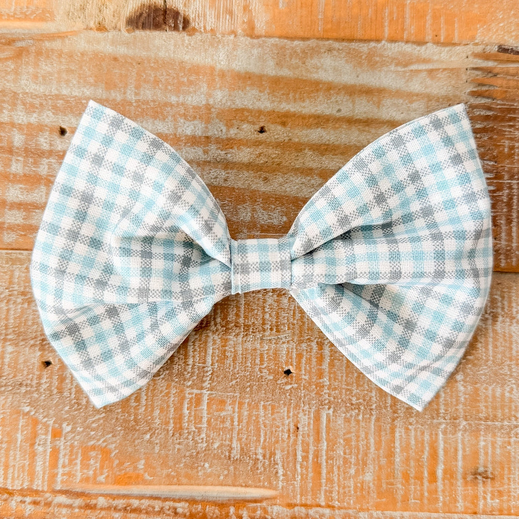 Plaid Set Dog Bows, Collar Slide