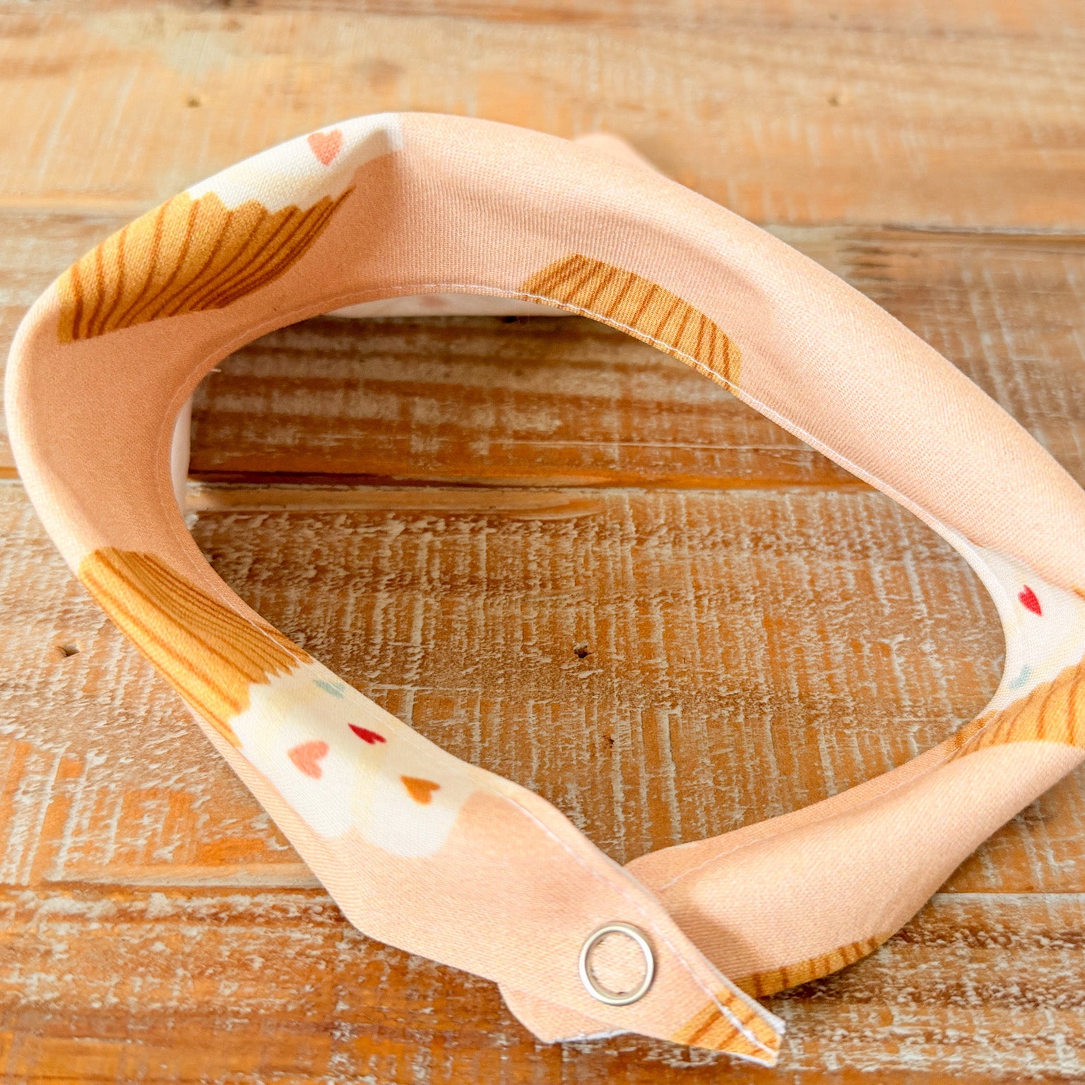 Cuppy Cakes Personalized Pet Bandana with Leather Name Tag