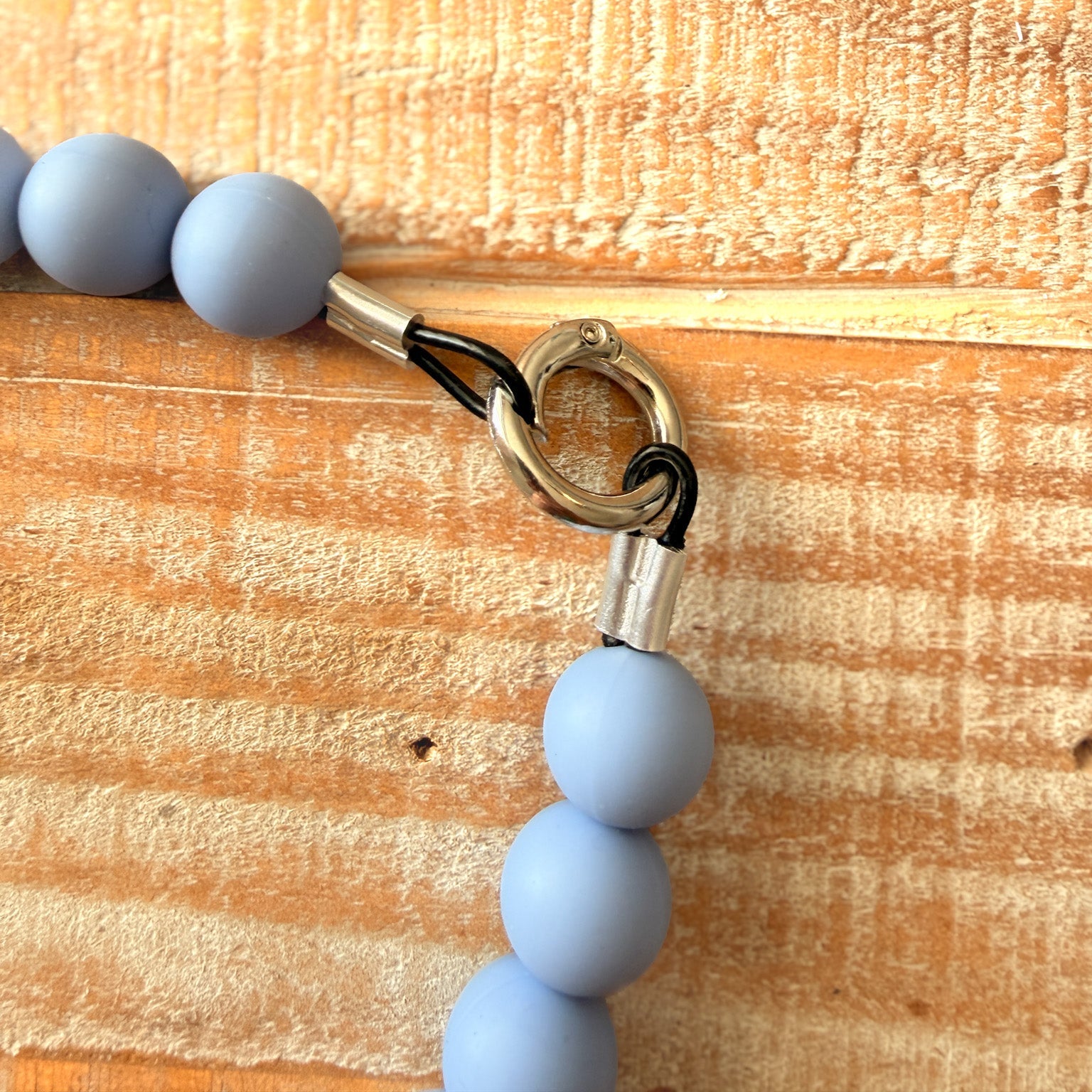 Blue Dog Bead Necklace- Personalized ID Tag