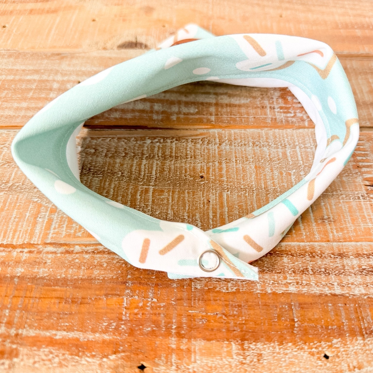 Birthday Dog Cookies Personalized Pet Bandana with Leather Name Tag